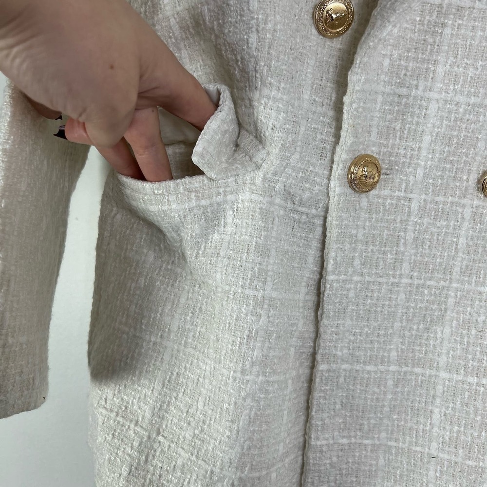 Commense Old Money Aesthetics Tweed Blazer XS NWT - Picture 5 of 9